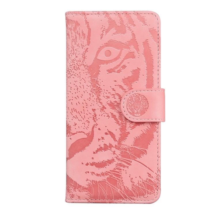 For Samsung Galaxy A52 5G / 4G Tiger Embossing Pattern Horizontal Flip Leather Case with Holder & Card Slots & Wallet(Pink) by buy2fix