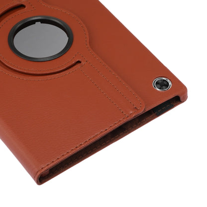 For Lenovo Tab M10 Plus 10.3 360 Degree Rotation Litchi Texture Flip Leather Case with Holder(Orange) by buy2fix