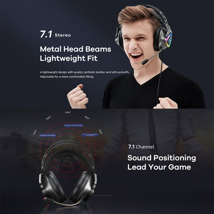 Remax RM-810 Wargod Series Intelligent Noise Reduction Gaming Headphone with Mic(Grey) - Headset & Headphone by REMAX | Online Shopping UK | buy2fix