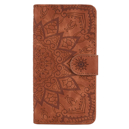 For Samsung Galaxy A52 5G / 4G Embossed Sunflower Pattern Horizontal Flip PU Leather Case with Holder & Card Slots & Wallet & Lanyard (Brown) by buy2fix