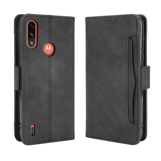 For Motorola Moto E7 Power Skin Feel Calf Pattern Horizontal Flip Leather Case with Holder & Card Slots & Photo Frame(Black) by buy2fix