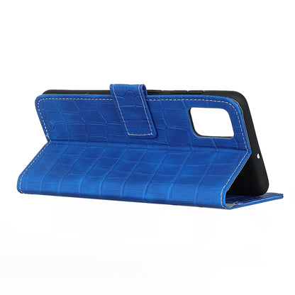For OPPO Find X3 / X3 Pro Crocodile Texture Horizontal Flip Leather Case with Holder & Card Slots & Wallet(Blue) by buy2fix