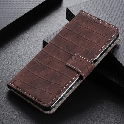 For OPPO Find X3 / X3 Pro Crocodile Texture Horizontal Flip Leather Case with Holder & Card Slots & Wallet(Brown) by buy2fix