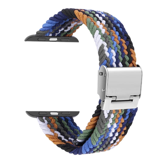 Braided + Stainless Steel Watch Band For Apple Watch Series 9&8&7 41mm / SE 3&SE 2&6&SE&5&4 40mm / 3&2&1 38mm(Multicolor) by buy2fix