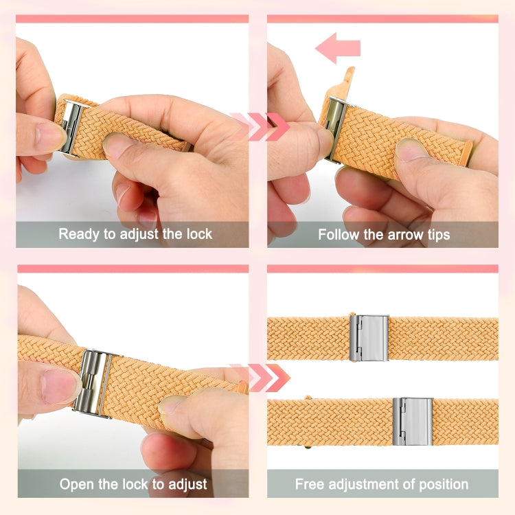 Braided + Stainless Steel Watch Band For Apple Watch Series 9&8&7 41mm / SE 3&SE 2&6&SE&5&4 40mm / 3&2&1 38mm(Camouflage Colorful) by buy2fix