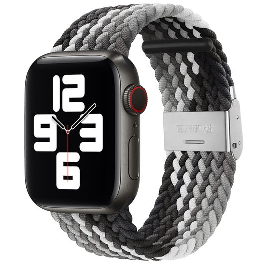 Braided + Stainless Steel Watch Band For Apple Watch Ultra 49mm&Watch Ultra 2 49mm / Series 9&8&7 45mm / SE 3&SE 2&6&SE&5&4 44mm / 3&2&1 42mm(Dark Chocolate) by buy2fix