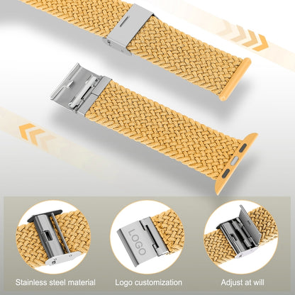 Braided + Stainless Steel Watch Band For Apple Watch Ultra 49mm&Watch Ultra 2 49mm / Series 9&8&7 45mm / SE 3&SE 2&6&SE&5&4 44mm / 3&2&1 42mm(British Lavender) by buy2fix