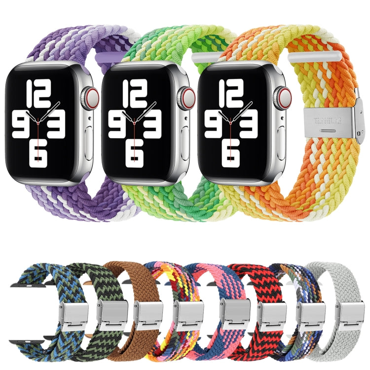 Braided + Stainless Steel Watch Band For Apple Watch Ultra 49mm&Watch Ultra 2 49mm / Series 9&8&7 45mm / SE 3&SE 2&6&SE&5&4 44mm / 3&2&1 42mm(British Lavender) by buy2fix
