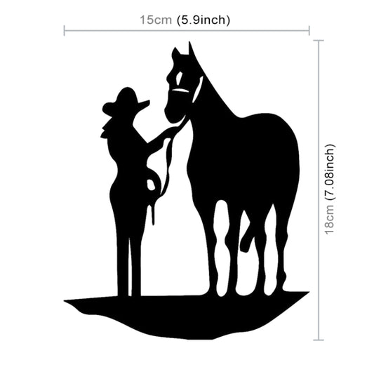 5 PCS Car Waterproof Horse Pattern Sticker(Black) by buy2fix