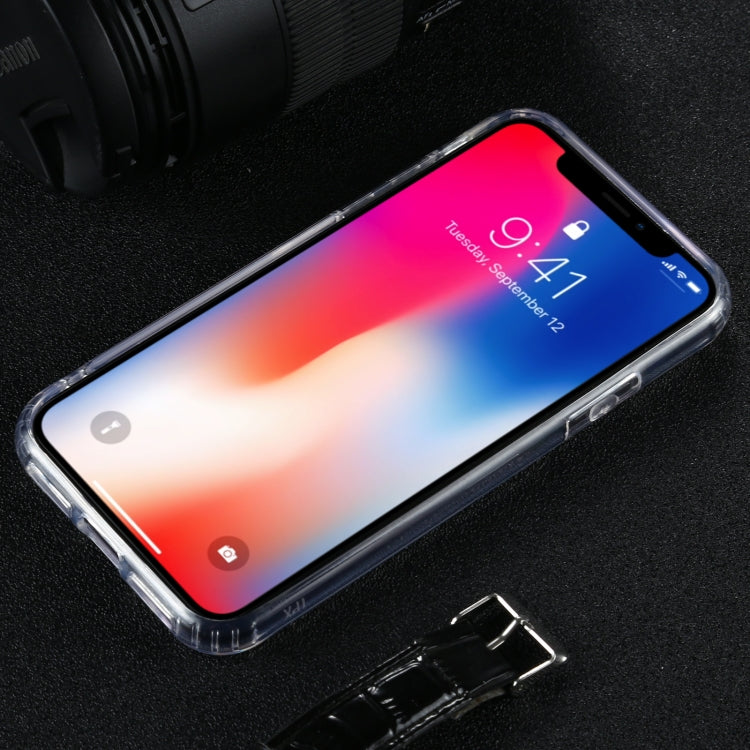 For iPhone X / XS Four-corner Shockproof Transparent TPU + PC Protective Case by buy2fix