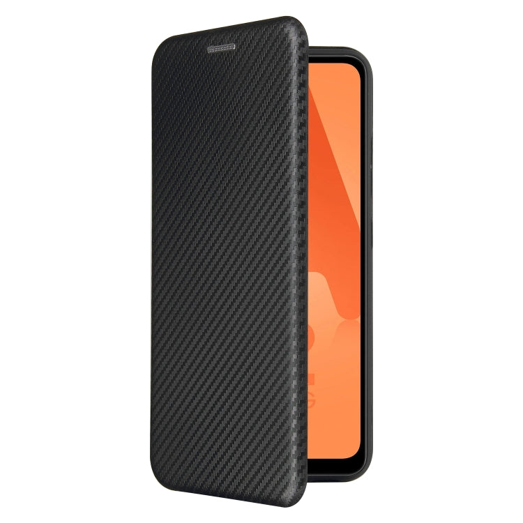 For Samsung Galaxy A32 4G Carbon Fiber Texture Horizontal Flip TPU + PC + PU Leather Case with Card Slot(Black) by buy2fix