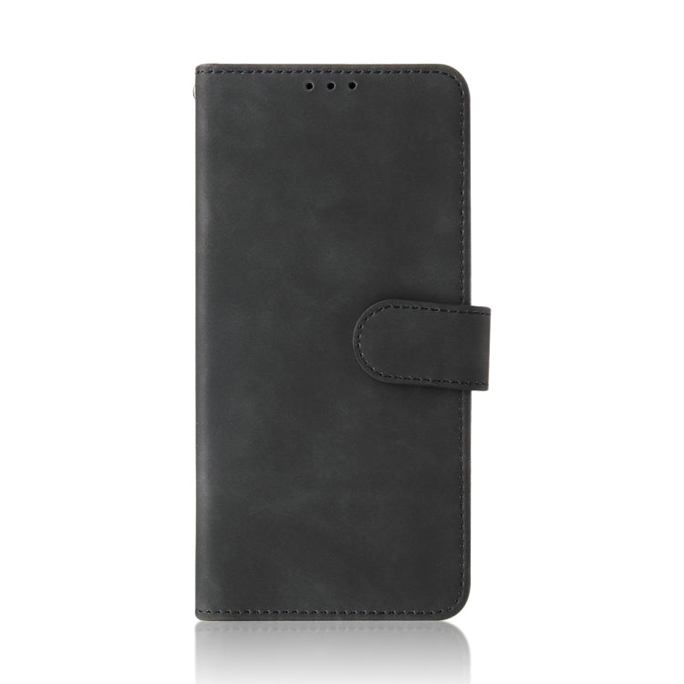 For Samsung Galaxy A02 / M02 Solid Color Skin Feel Magnetic Buckle Horizontal Flip Calf Texture PU Leather Case with Holder & Card Slots & Wallet(Black) by buy2fix