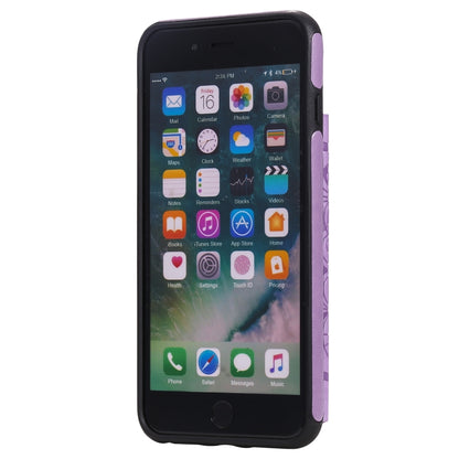 Flower Embossing Pattern Shockproof Protective Case with Holder & Card Slots & Photo Frame For iPhone 8 Plus / 7 Plus(Purple) by buy2fix