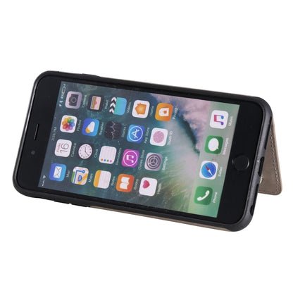 Flower Embossing Pattern Shockproof Protective Case with Holder & Card Slots & Photo Frame For iPhone 8 Plus / 7 Plus(Grey) by buy2fix