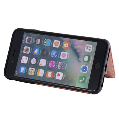 Flower Embossing Pattern Shockproof Protective Case with Holder & Card Slots & Photo Frame For iPhone 8 Plus / 7 Plus(Rose Gold) by buy2fix
