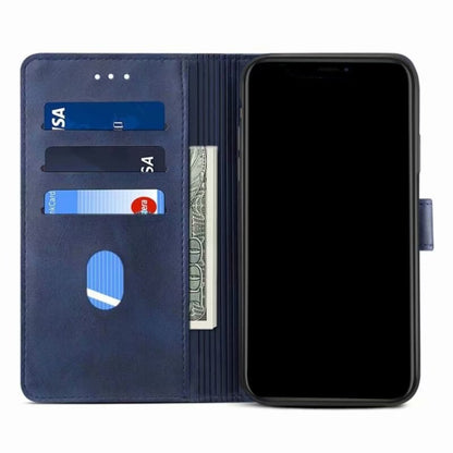 For Samsung Galaxy A12 5G GUSSIM Business Style Horizontal Flip Leather Case with Holder & Card Slots & Wallet(Blue) - Galaxy Phone Cases by GUSSIM | Online Shopping UK | buy2fix