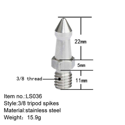 BEXIN LS036 2PCS Stainless Steel 3/8 inch Feet Screws For SLR Tripod by BEXIN