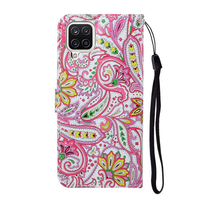 For Samsung Galaxy A12 Oil Embossed Coloured Drawing Pattern Horizontal Flip PU Leather Case with Holder & Card Slots & Wallet(Pepper Flower) by buy2fix