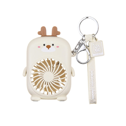 REMAX JF03B Portable Mini Keychain Electric Fan(Beige) - Consumer Electronics by REMAX | Online Shopping UK | buy2fix