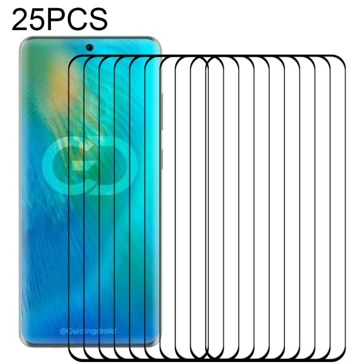 For Huawei P50 Pro+ 25 PCS 3D Curved Edge Full Screen Tempered Glass Film(Black) by buy2fix