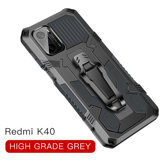For Xiaomi Poco F3 Armor Warrior Shockproof PC + TPU Protective Case(Gray) by buy2fix