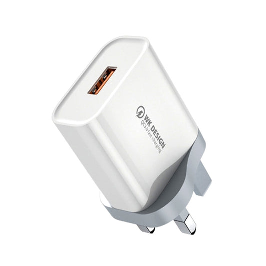 WK WP-U57 18W Speed QC3.0 Fast Charger + USB to Type-C / USB-C Data Cable, Plug Type:UK Plug by WK