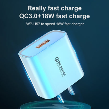 WK WP-U57 Max 18W Maxspeed QC3.0 Fast Charger +  USB to Micro USB Data Cable, Plug Type:UK Plug - Apple Accessories by WK | Online Shopping UK | buy2fix