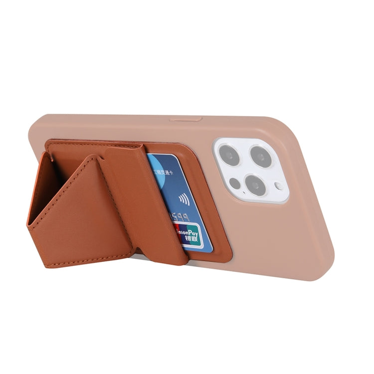 Magsafing Magnetic Folding Stand Leather Wallet Snap-On Card Holder Case Bag for iPhone 12 mini, iPhone 12, iPhone 12 Pro, iPhone 12 Pro Max(Brown) by buy2fix