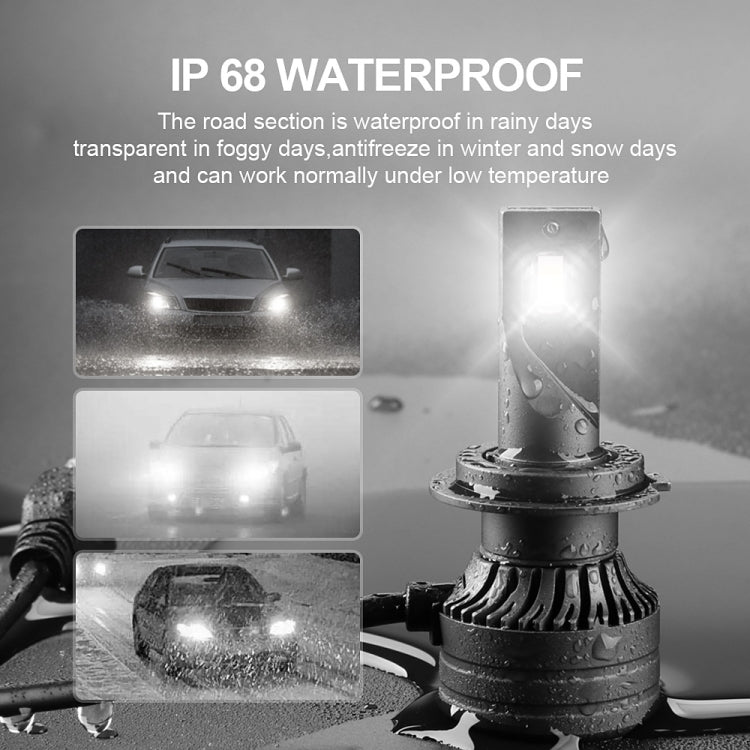 P1 H7 2 PCS DC9-36V / 30W / 6000K / 10000LM IP68 Waterproof Car LED Headlight(Cold White Light) - In Car by buy2fix | Online Shopping UK | buy2fix