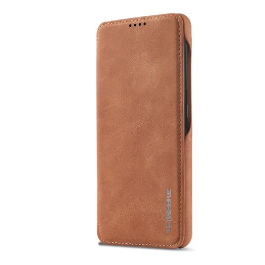 For Samsung Galaxy A52 5G / 4G LC.IMEEKE Hon Ancient Series Horizontal Flip Leather Case with Holder & Card Slot(Brown) by LC.IMEEKE