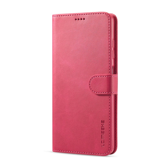 For Xiaomi Poco X3 NFC LC.IMEEKE Calf Texture Horizontal Flip Leather Case with Holder & Card Slots & Wallet(Red) by LC.IMEEKE