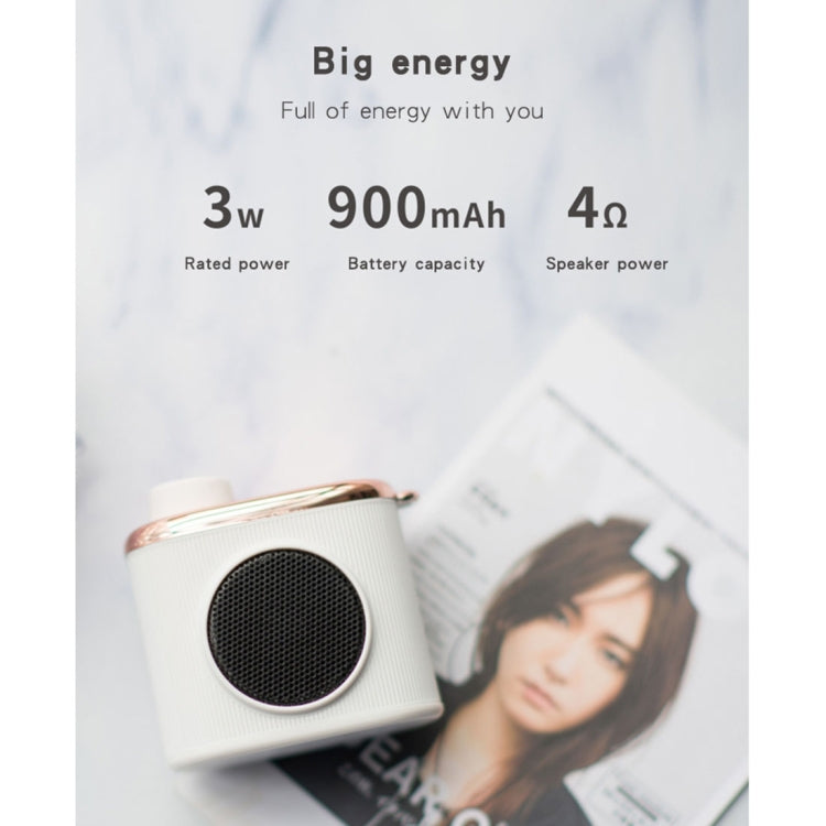 CM-2 3W Camera Shape Mini Single Speaker Bluetooth Speaker with Lanyard(White) - Mini Speaker by buy2fix | Online Shopping UK | buy2fix