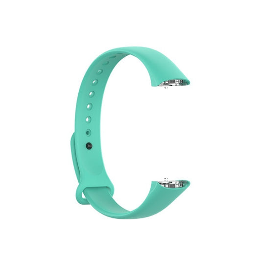 For Samsung Galaxy Fit SM-R370 Silicone Glossy Nail Button Watch Band(Cyan) by buy2fix