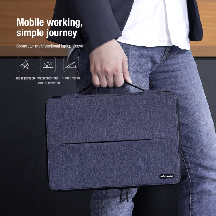 NILLKIN Commuter Multifunctional Laptop Sleeve For 16.0 inch and Below(Blue) -  by NILLKIN | Online Shopping UK | buy2fix