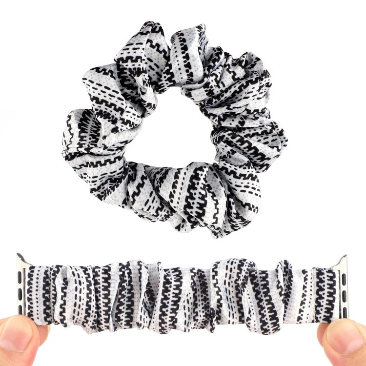 Fabric Hair Ring Watch Band For Apple Watch Ultra 49mm&Watch Ultra 2 49mm / Series 9&8&7 45mm / SE 3&SE 2&6&SE&5&4 44mm / 3&2&1 42mm(8) by buy2fix