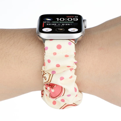 Fabric Hair Ring Watch Band For Apple Watch Ultra 49mm&Watch Ultra 2 49mm / Series 9&8&7 45mm / SE 3&SE 2&6&SE&5&4 44mm / 3&2&1 42mm(9) by buy2fix