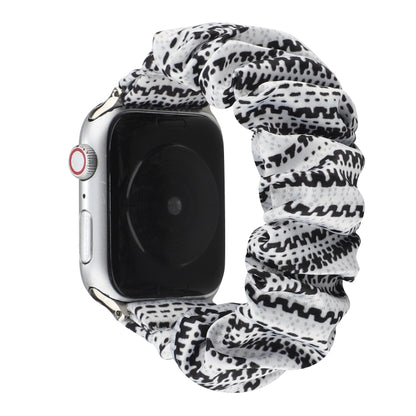 Fabric Hair Ring Watch Band For Apple Watch Series 9&8&7 41mm / SE 3&SE 2&6&SE&5&4 40mm / 3&2&1 38mm(8) by buy2fix