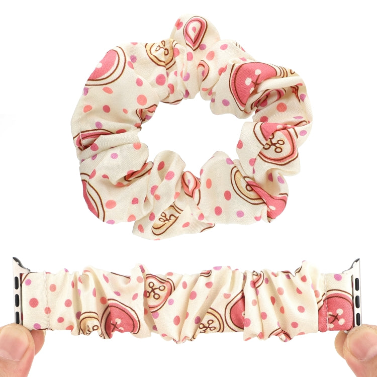 Fabric Hair Ring Watch Band For Apple Watch Series 9&8&7 41mm / SE 3&SE 2&6&SE&5&4 40mm / 3&2&1 38mm(9) by buy2fix