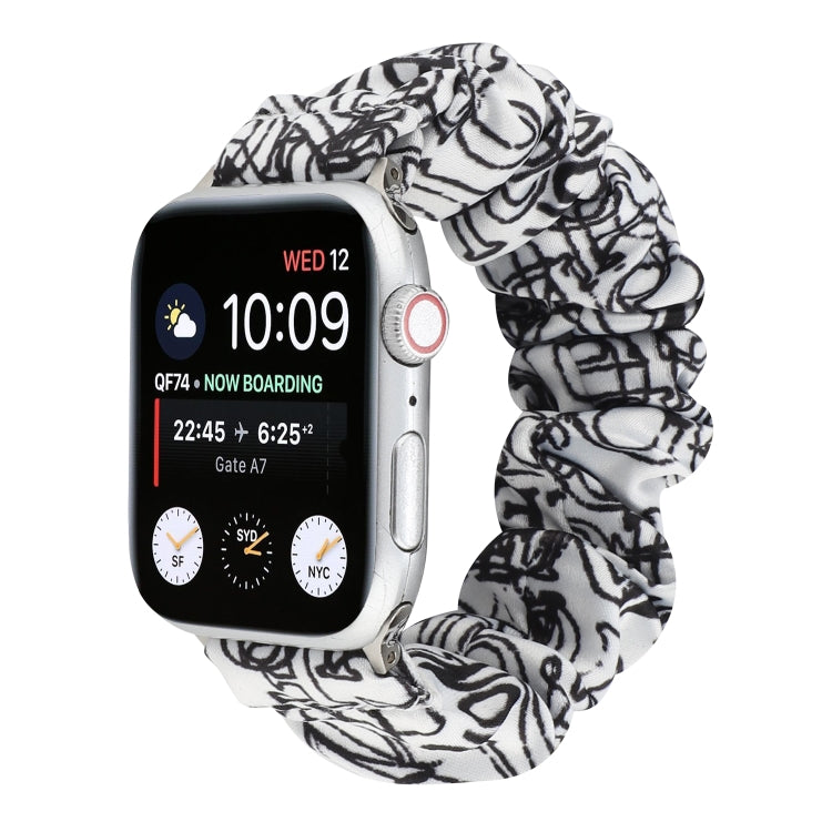 Fabric Hair Ring Watch Band For Apple Watch Series 9&8&7 41mm / SE 3&SE 2&6&SE&5&4 40mm / 3&2&1 38mm(11) by buy2fix