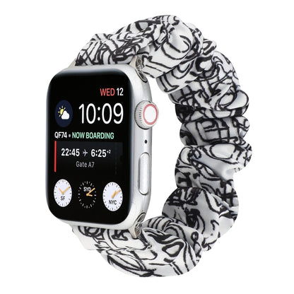 Fabric Hair Ring Watch Band For Apple Watch Series 9&8&7 41mm / SE 3&SE 2&6&SE&5&4 40mm / 3&2&1 38mm(11) by buy2fix