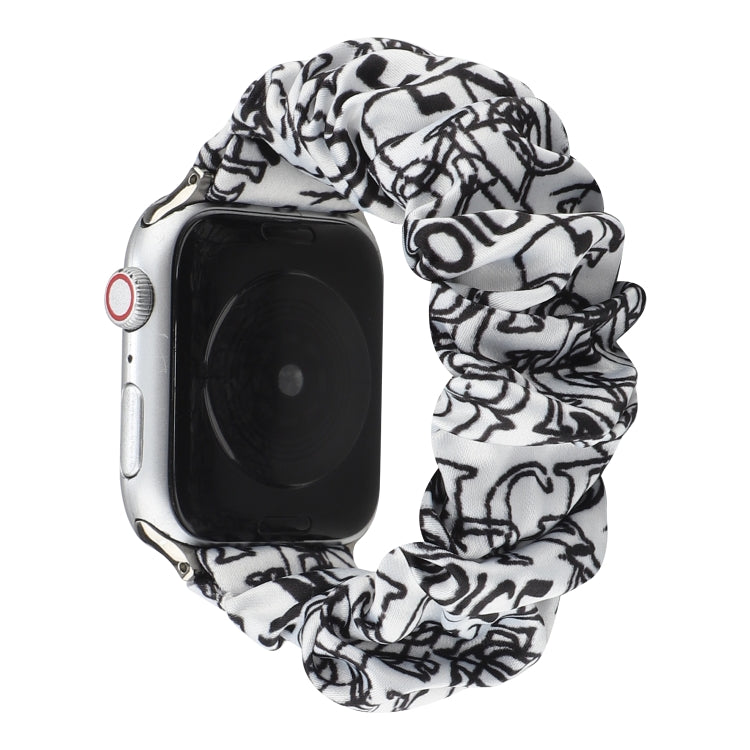 Fabric Hair Ring Watch Band For Apple Watch Series 9&8&7 41mm / SE 3&SE 2&6&SE&5&4 40mm / 3&2&1 38mm(11) by buy2fix