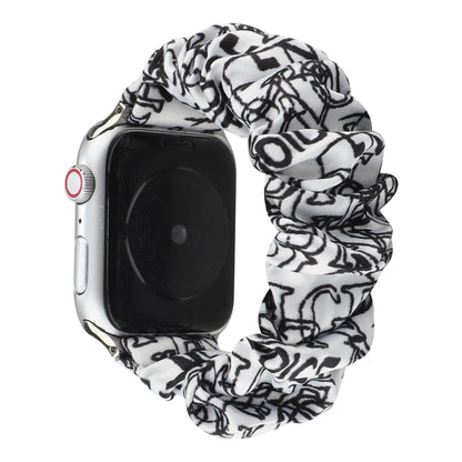 Fabric Hair Ring Watch Band For Apple Watch Series 9&8&7 41mm / SE 3&SE 2&6&SE&5&4 40mm / 3&2&1 38mm(11) by buy2fix