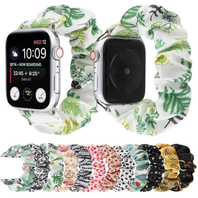 Fabric Hair Ring Watch Band For Apple Watch Series 9&8&7 41mm / SE 3&SE 2&6&SE&5&4 40mm / 3&2&1 38mm(8) by buy2fix