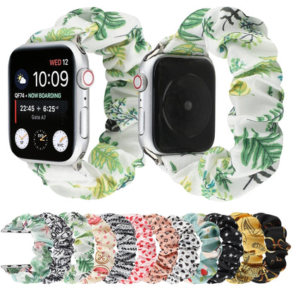 Fabric Hair Ring Watch Band For Apple Watch Series 9&8&7 41mm / SE 3&SE 2&6&SE&5&4 40mm / 3&2&1 38mm(9) by buy2fix