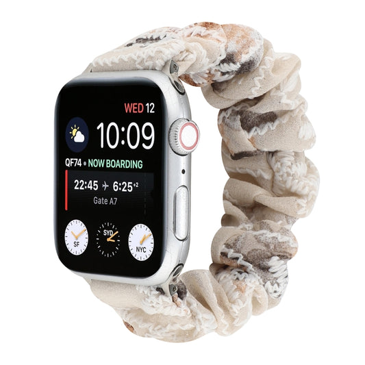 Fabric Hair Ring Watch Band For Apple Watch Ultra 49mm&Watch Ultra 2 49mm / Series 9&8&7 45mm / SE 3&SE 2&6&SE&5&4 44mm / 3&2&1 42mm(3) by buy2fix