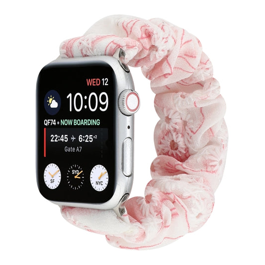 Fabric Hair Ring Watch Band For Apple Watch Ultra 49mm&Watch Ultra 2 49mm / Series 9&8&7 45mm / SE 3&SE 2&6&SE&5&4 44mm / 3&2&1 42mm(4) by buy2fix