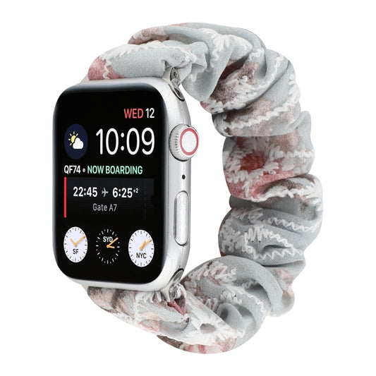 Fabric Hair Ring Watch Band For Apple Watch Ultra 49mm&Watch Ultra 2 49mm / Series 9&8&7 45mm / SE 3&SE 2&6&SE&5&4 44mm / 3&2&1 42mm(5) by buy2fix