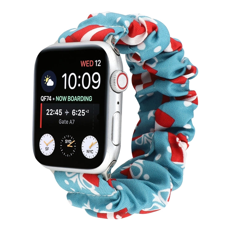 Fabric Hair Ring Watch Band For Apple Watch Series 9&8&7 41mm / SE 3&SE 2&6&SE&5&4 40mm / 3&2&1 38mm(10) by buy2fix