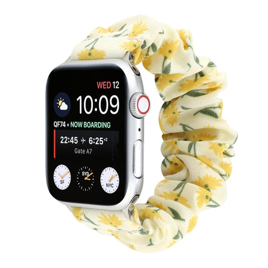 Fabric Hair Ring Watch Band For Apple Watch Ultra 49mm&Watch Ultra 2 49mm / Series 9&8&7 45mm / SE 3&SE 2&6&SE&5&4 44mm / 3&2&1 42mm(1) by buy2fix