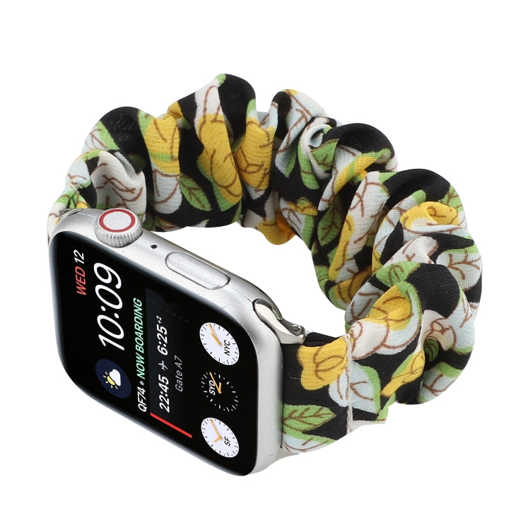 Fabric Hair Ring Watch Band For Apple Watch Ultra 49mm&Watch Ultra 2 49mm / Series 9&8&7 45mm / SE 3&SE 2&6&SE&5&4 44mm / 3&2&1 42mm(2) by buy2fix
